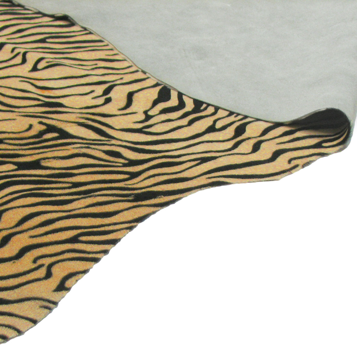 322304 - Safari Stenciled Baby Zebra Print Caramel Premium Cowhide