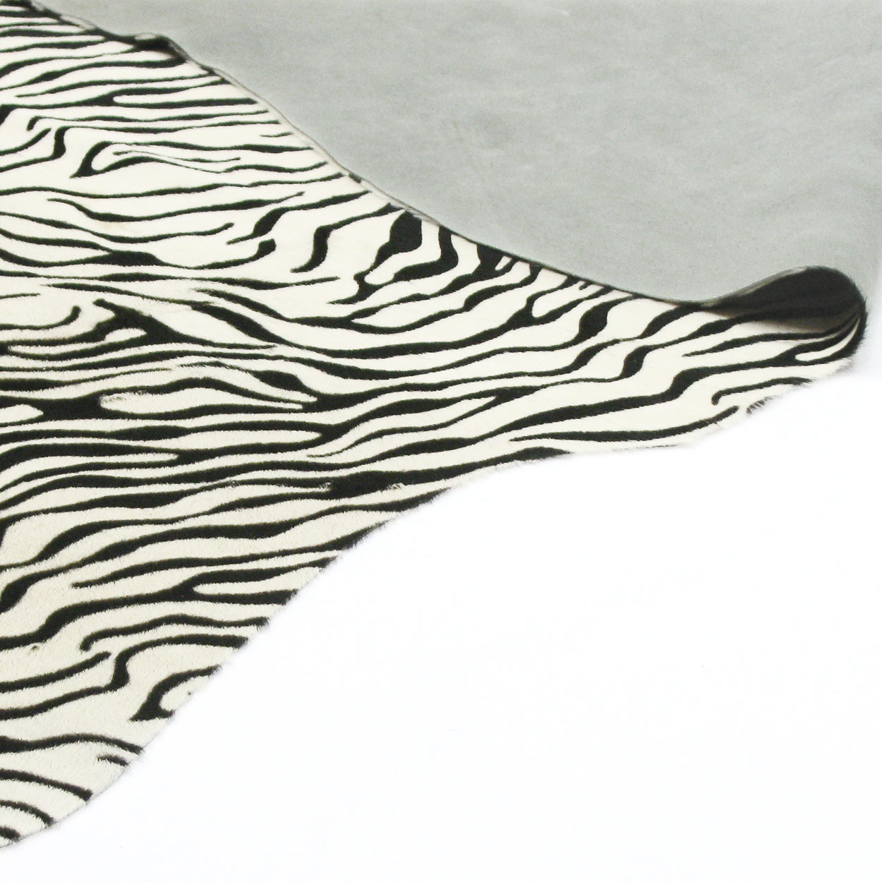 322305 - Safari Stenciled Baby Zebra Print on Beige Premium Cowhide