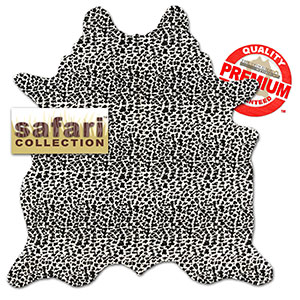 322311 - Safari Stenciled Leopard Print on Beige Premium Cowhide