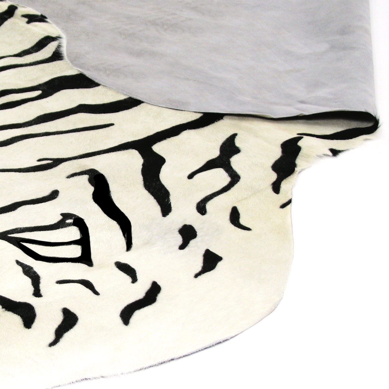 322312 - Safari Stenciled Bengal Tiger Print on Beige Premium Cowhide