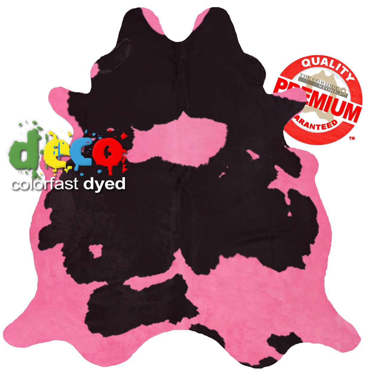 322516 - Colorfast Dyed Spotted on Pink Cowhide - Choose Size