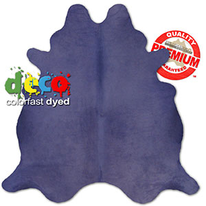 322517 - Colorfast Dyed Solid Purple Premium Cowhide Rug