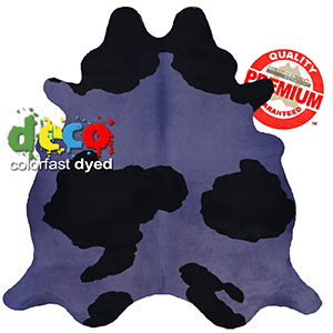 322518 - Colorfast Dyed Purple on Black and White Premium Cowhide