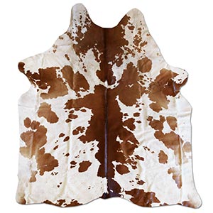 322530XL-1 - 82in L x 76in W Genuine Brown and White Grade-A Cowhide