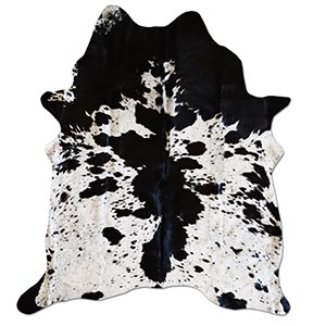 322541XL-1 - 75in L x 72in W Genuine Black and White Grade-A Cowhide