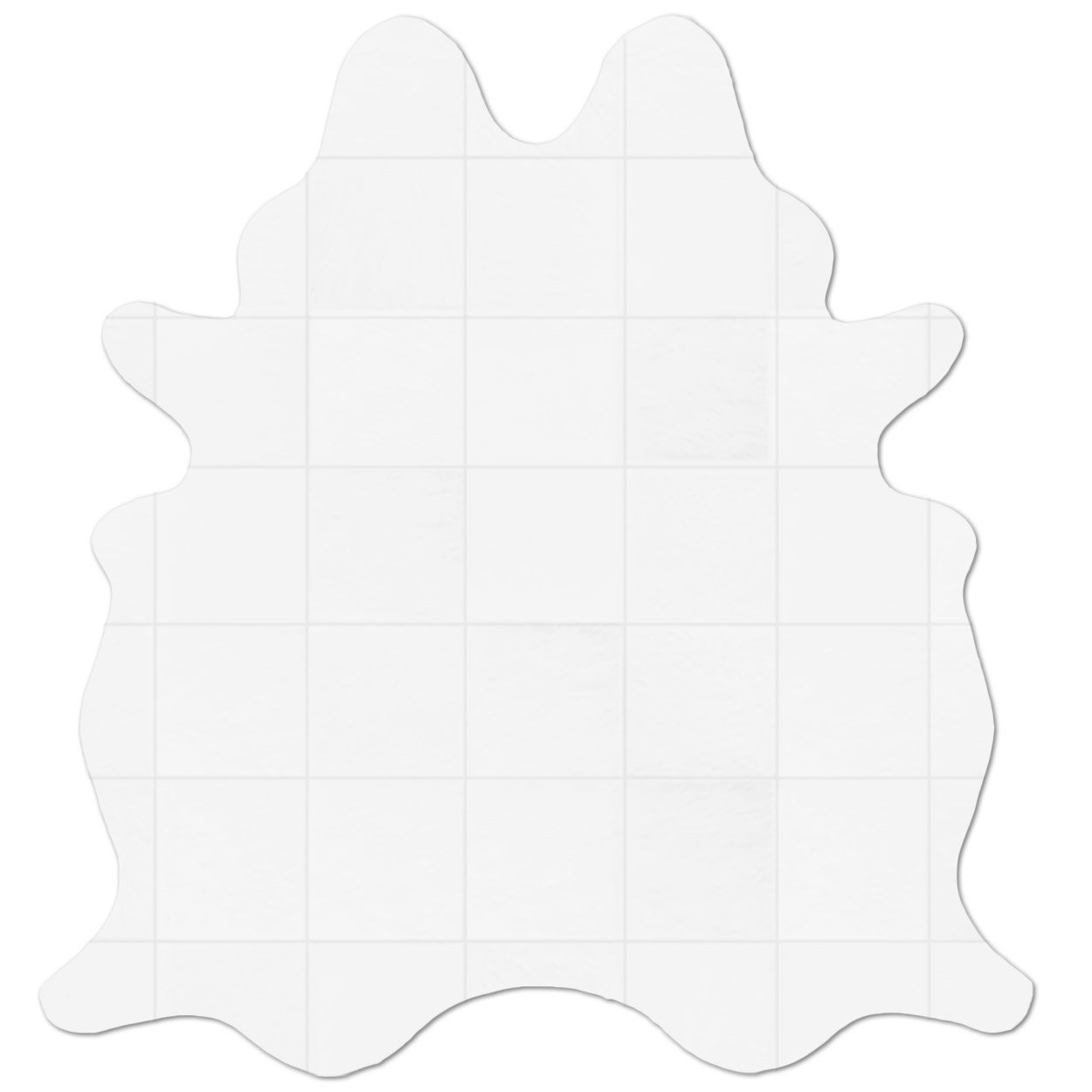 Custom Cowhide Patchwork Rug - Cow Shaped - Off-White