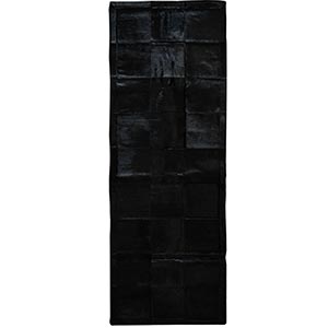32397R - 73 x 26 Cowhide Runner 8-inch Squares Solid Black 32397R