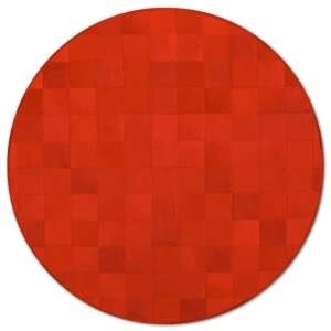 32427 - Custom Patchwork Round Cowhide Rug Solid Color Round 32427