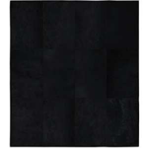 32600 - Custom Patchwork Cowhide Area Rug Rectangles Black 32600