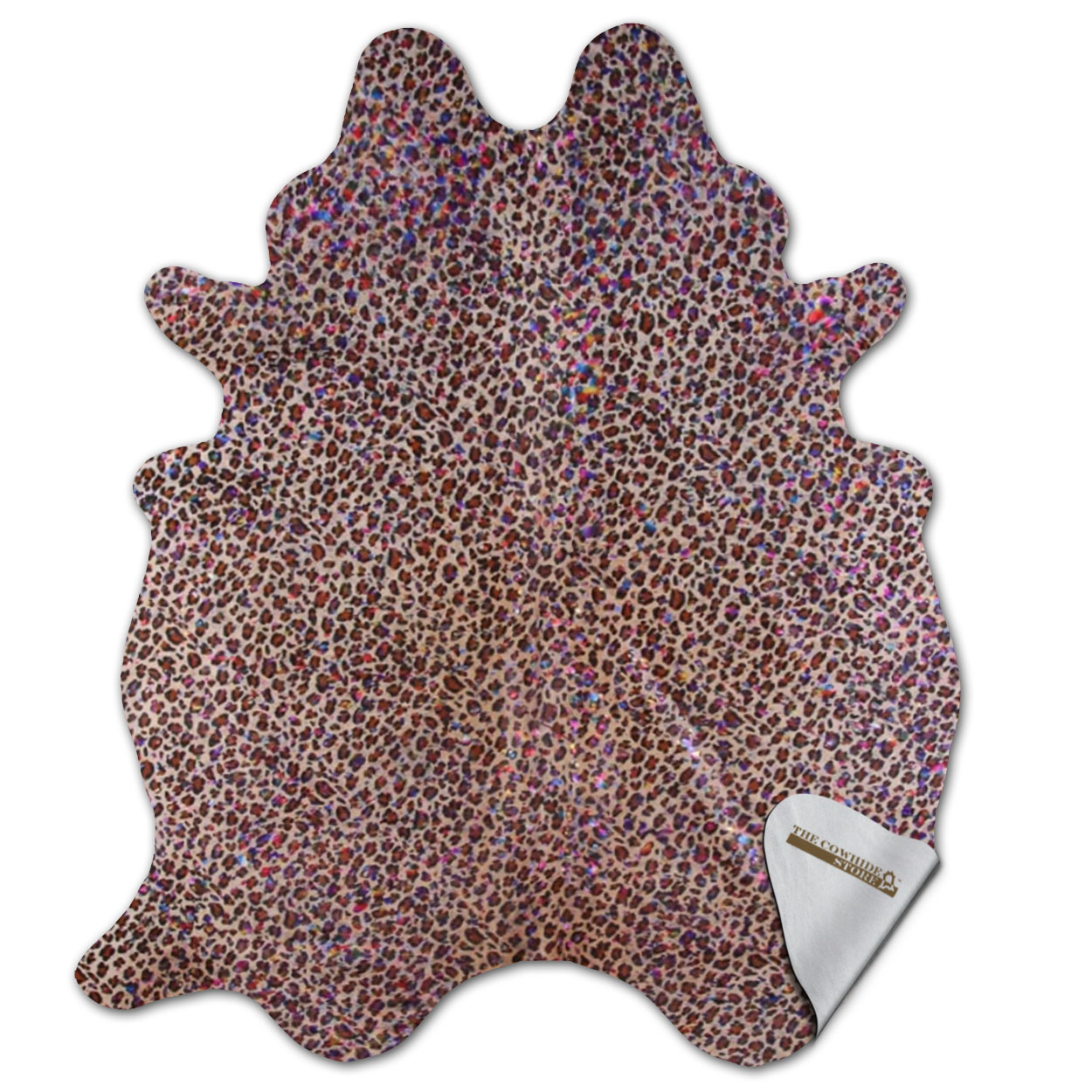 328376 - Printed Devore Colorful Confetti on Leopard on Tan Cowhide