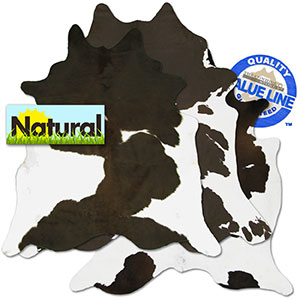 328393 - Value Line Grade B Natural Chocolate and White Cowhide
