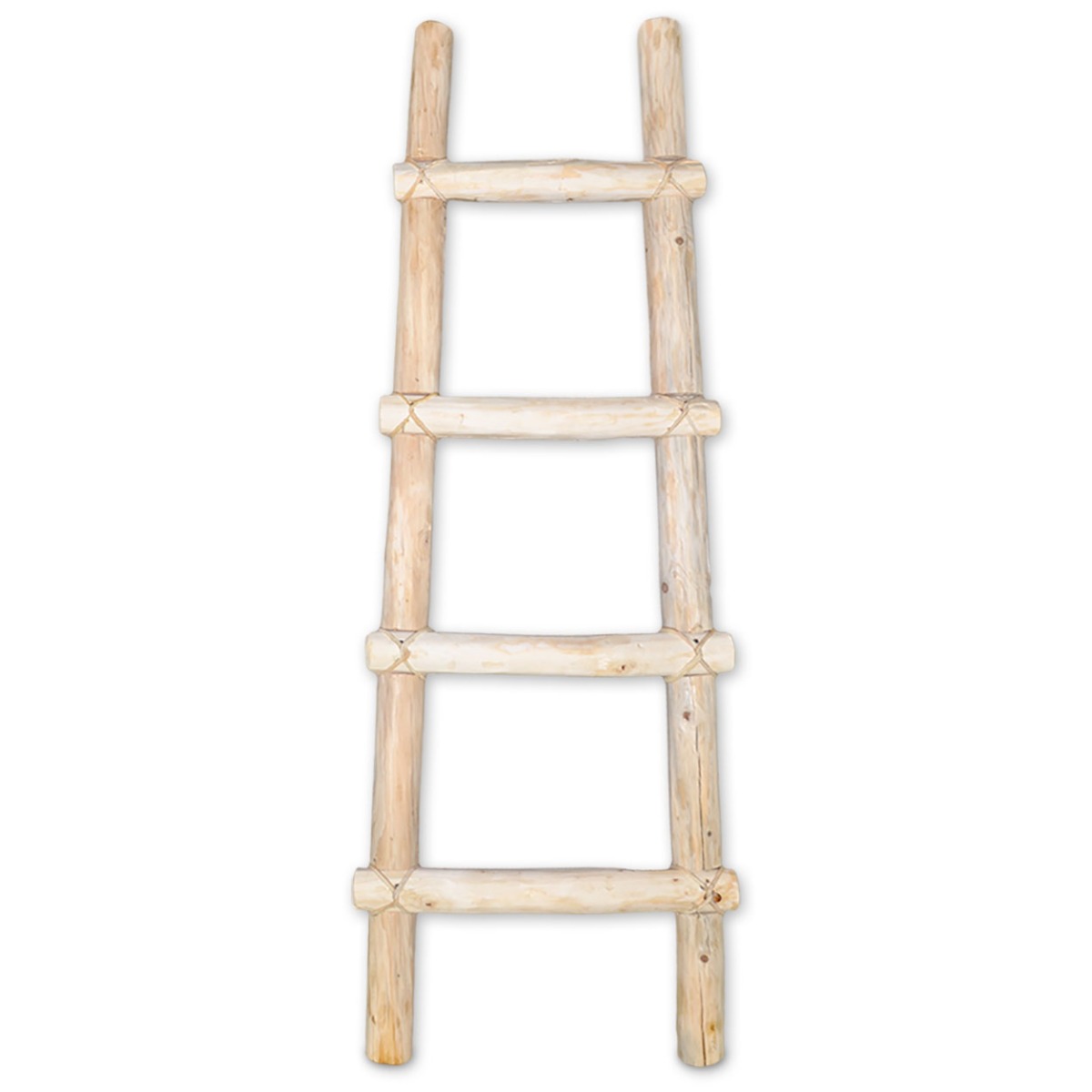 460348 - 4ft Decorative Wooden Kiva Log Ladder