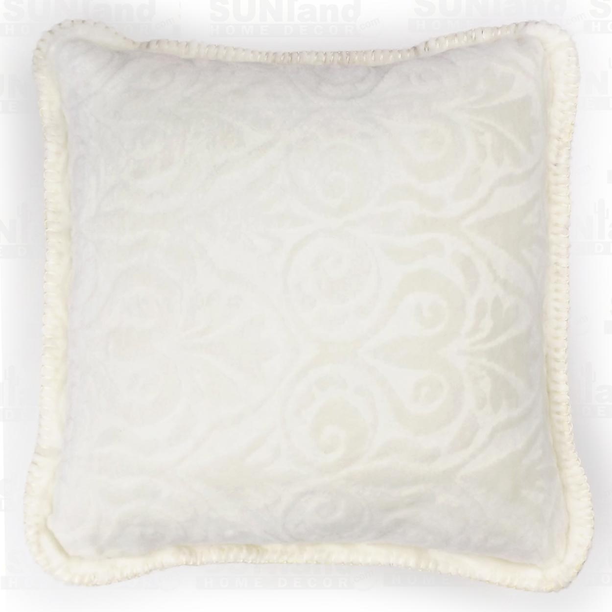 461580 - Monterey Mills Denali Micro-Plush 18in Pillow - Fleur De Lis