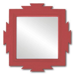 489101 - 18in Rusty Red Southwest Decor Lodge Mirror