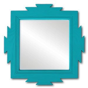 489103 - 18in Turquoise Pine Southwest Decor Lodge Mirror