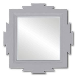 489104 - 18in Slate Gray Southwest Decor Lodge Mirror