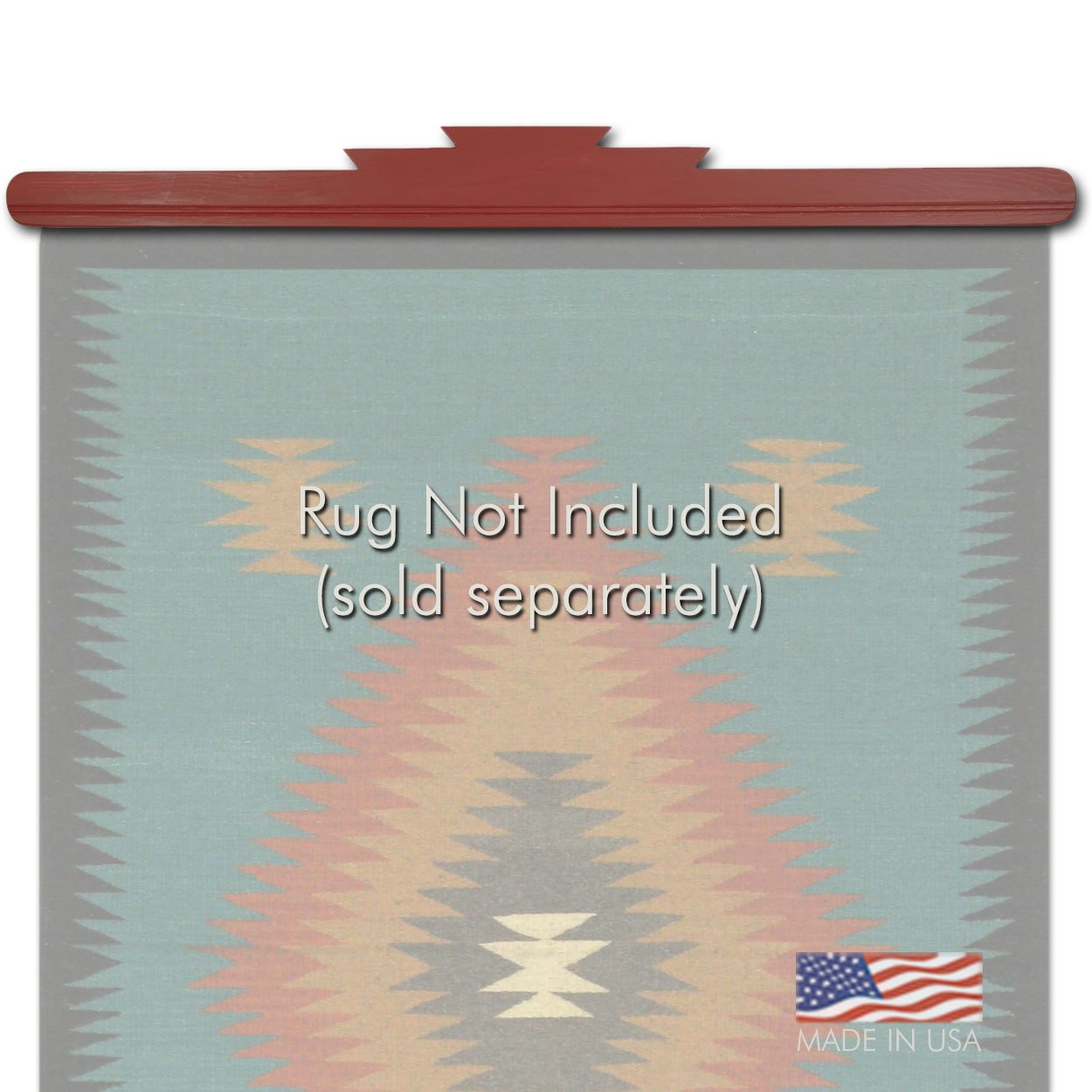 Wall Mount Rug or Quit Hanger in Turquoise Pine with Santa Fe