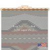 4904 - Natural Pine Wall Mount Rug Rail with Diamonds Metal Accent