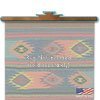 4906 - Turquoise Pine Wall Mount Rug Rail with Santa Fe Metal Accent