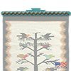 4907 - Turquoise Pine Wall Mount Rug Rail with Zig-Zag Metal Accent