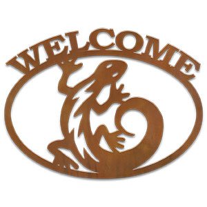 600107 - C-Gecko Metal Welcome Sign