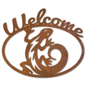 600207 - C-Gecko Metal Welcome Sign
