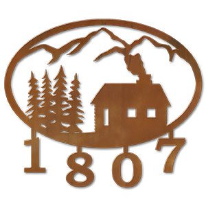 600405 - Log Cabin Custom House Numbers