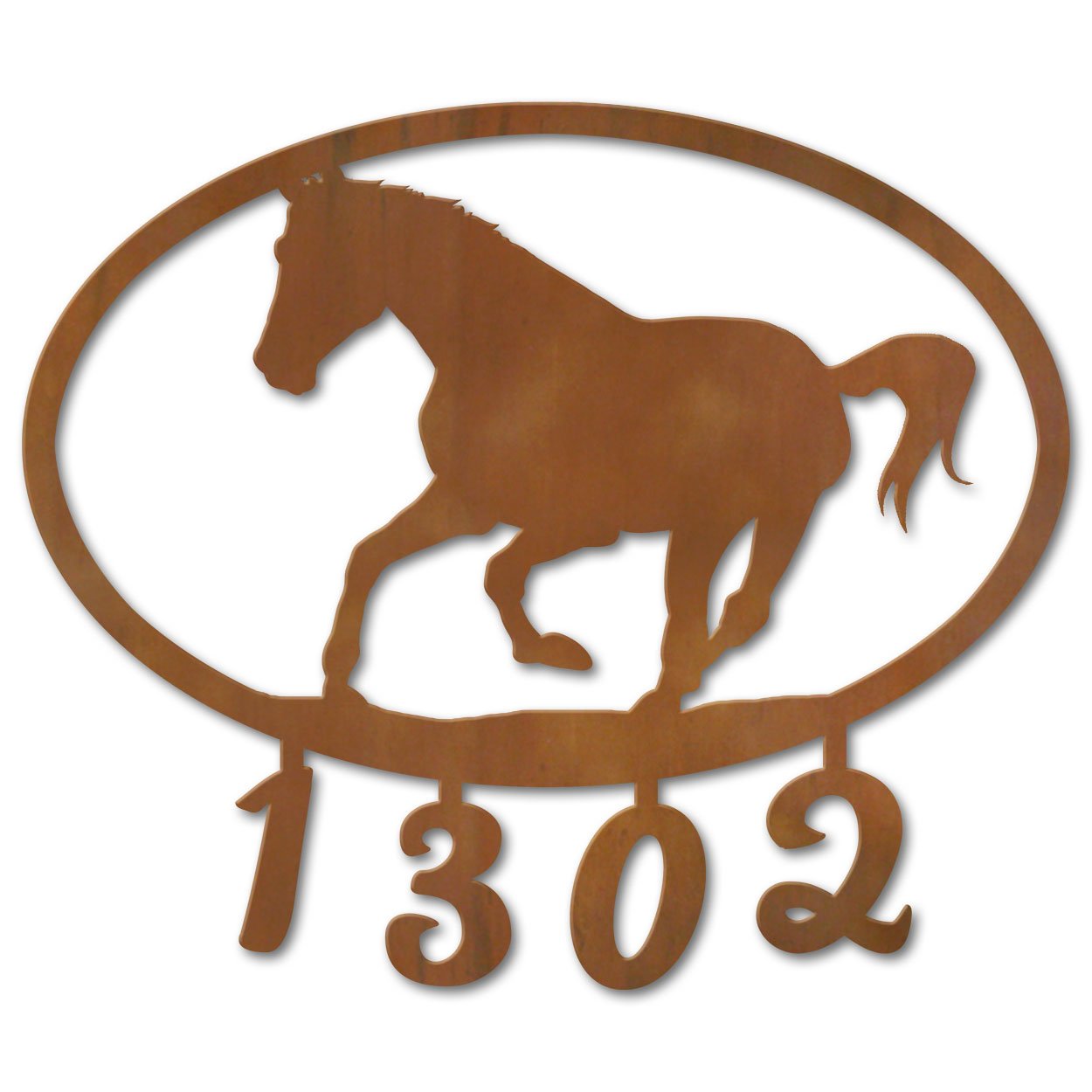 600412 - Running Horse Custom House Numbers