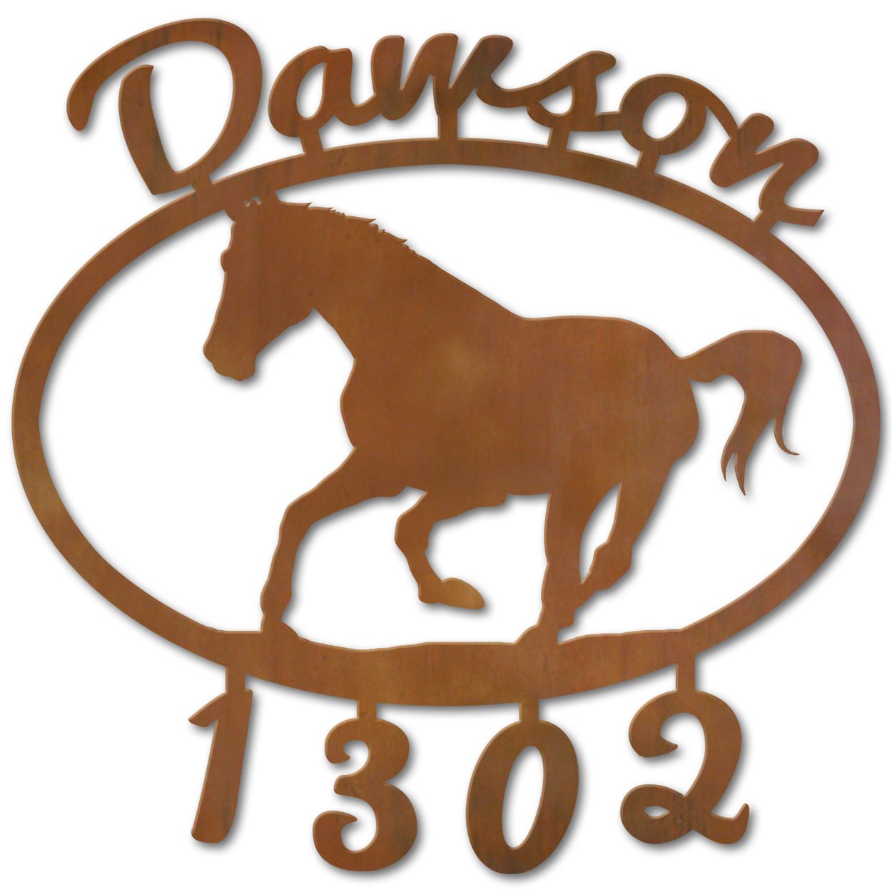 600612 - Running Horse Custom Name and House Numbers