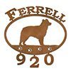 600828 - Australian Shepherd Puppy Metal Custom Name and Address Sign