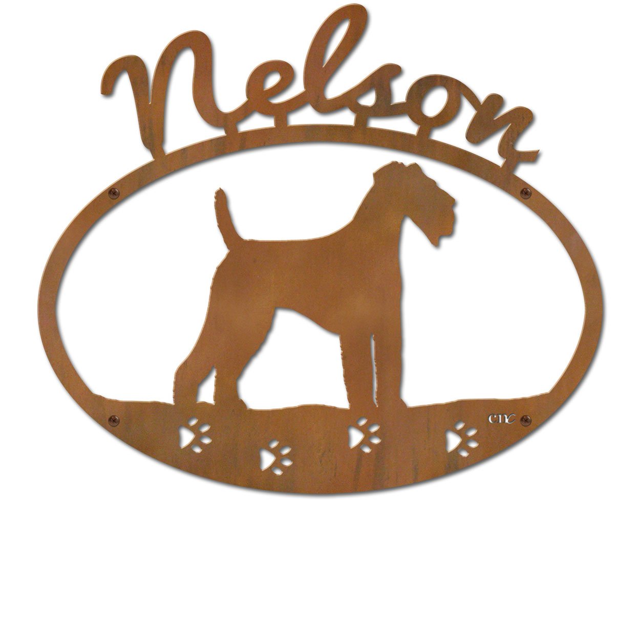 600925 - Airedale Custom Metal Name Sign
