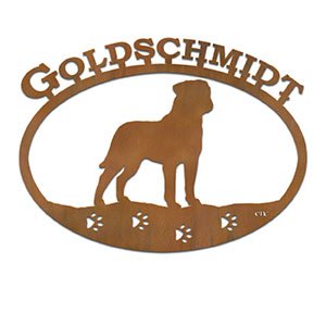 600936 - Bullmastiff Custom Metal Name Sign