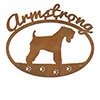 600962 - Soft Coated Wheaton Terrier Puppy Custom Name Metal Wall Art
