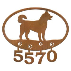 601111 - Husky Dog Custom House Numbers