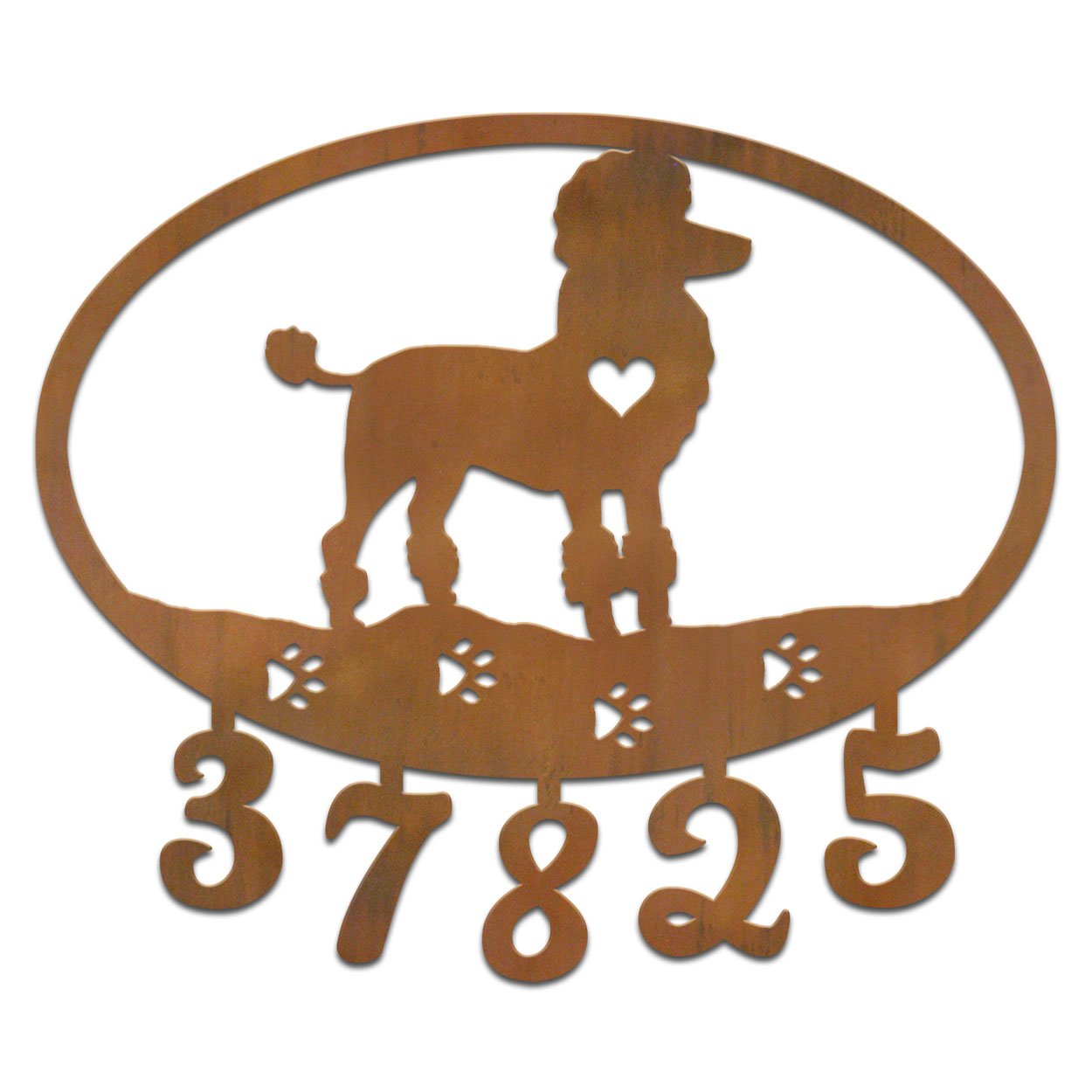 601116 - Poodle Dog Breed Custom House Numbers Wall Art