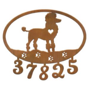 601116 - Standard Poodle Custom House Numbers
