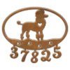 601116 - Miniature Poodle Custom Metal Address Numbers Wall Art