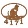 601120 - Contented Kitty Custom Metal Address Numbers Wall Art