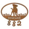 601121 - Shelter Dog Custom Metal Address Numbers Wall Art
