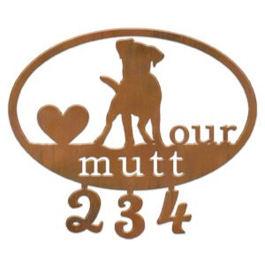 601122 - Love My Mutt Custom House Numbers