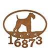 601125 - Airedale Puppy Custom Metal Address Numbers Wall Art