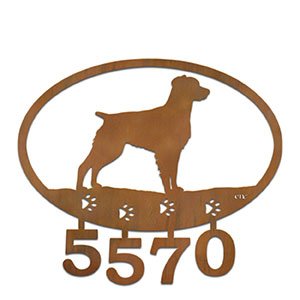 601135 - Brittany Spaniel Custom House Numbers