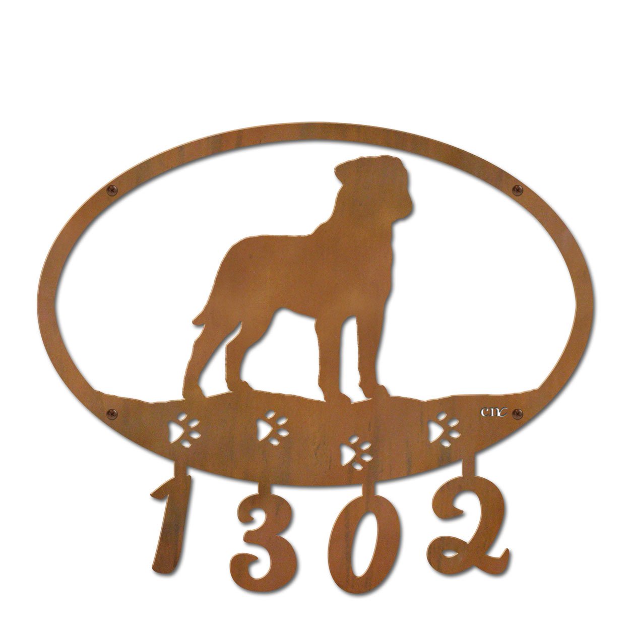 601136 - Bullmastiff Custom House Numbers
