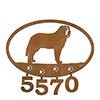 601155 - Saint Bernard Puppy Custom Metal Address Numbers Wall Art