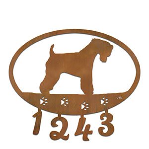 601162 - Soft Coated Wheaton Terrier Custom House Numbers