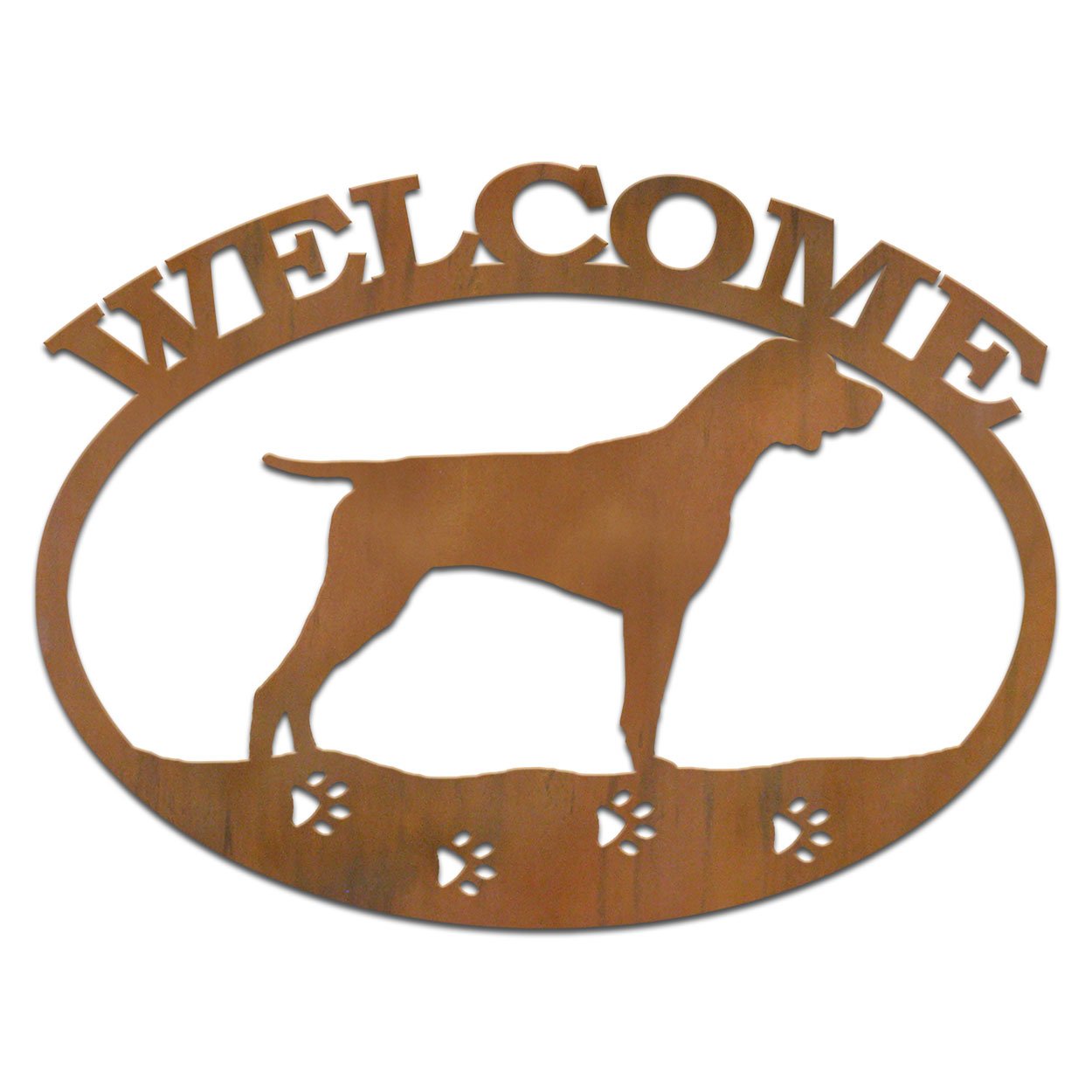 601215 - Shorthaired Pointer Metal Welcome Sign