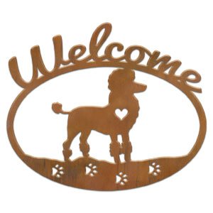 601216 - Standard Poodle Metal Welcome Sign