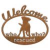 601221 - Shelter Dog Welcome Metal Sign Wall Art