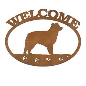 601228 - Australian Shepherd Metal Welcome Sign