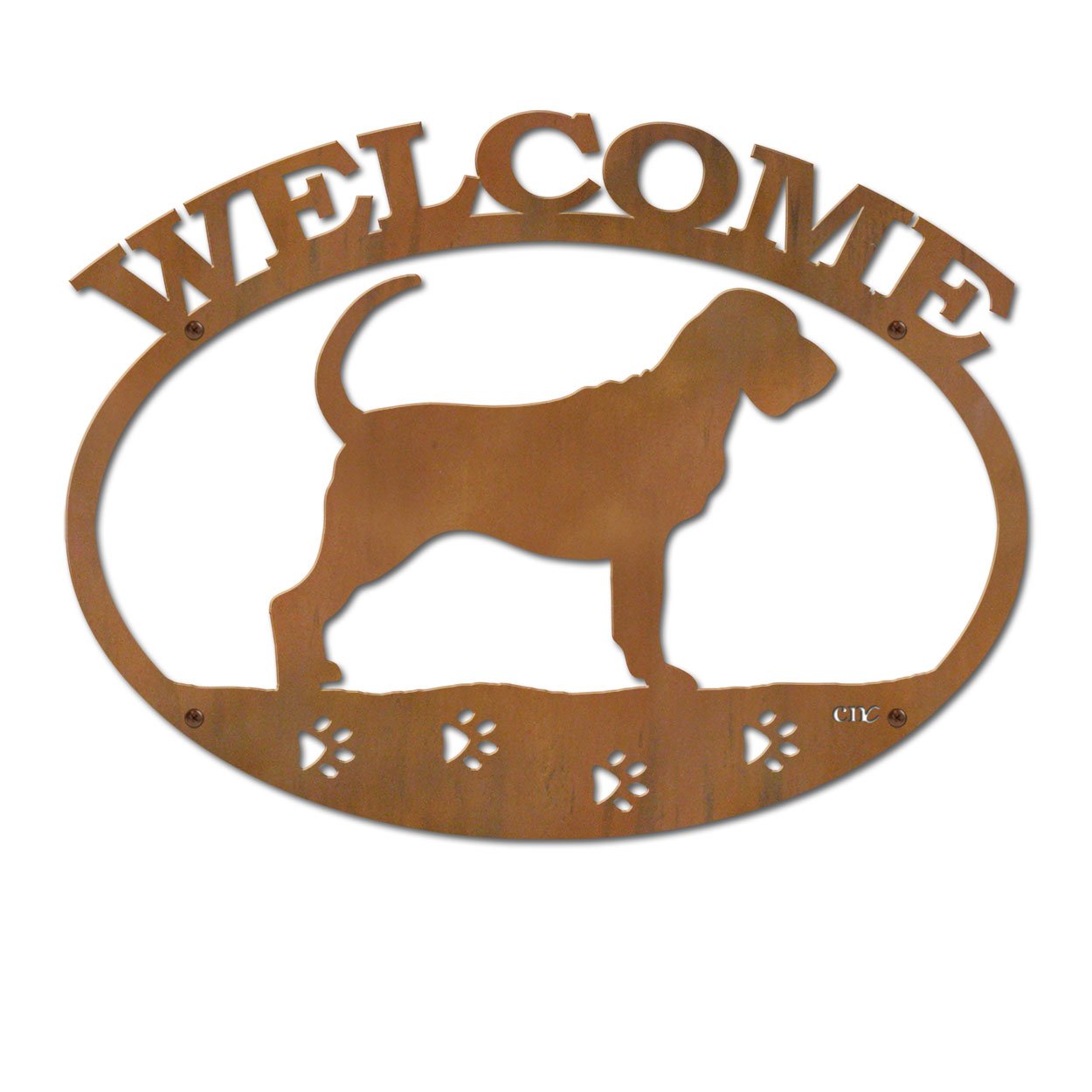 601232 - Bloodhound Metal Welcome Sign